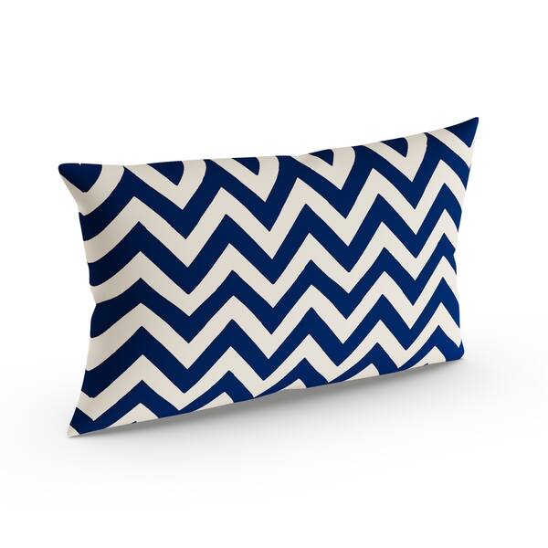 Shop Havenside Home Milbridge Outdoor Chevron Lumbar Pillow Free