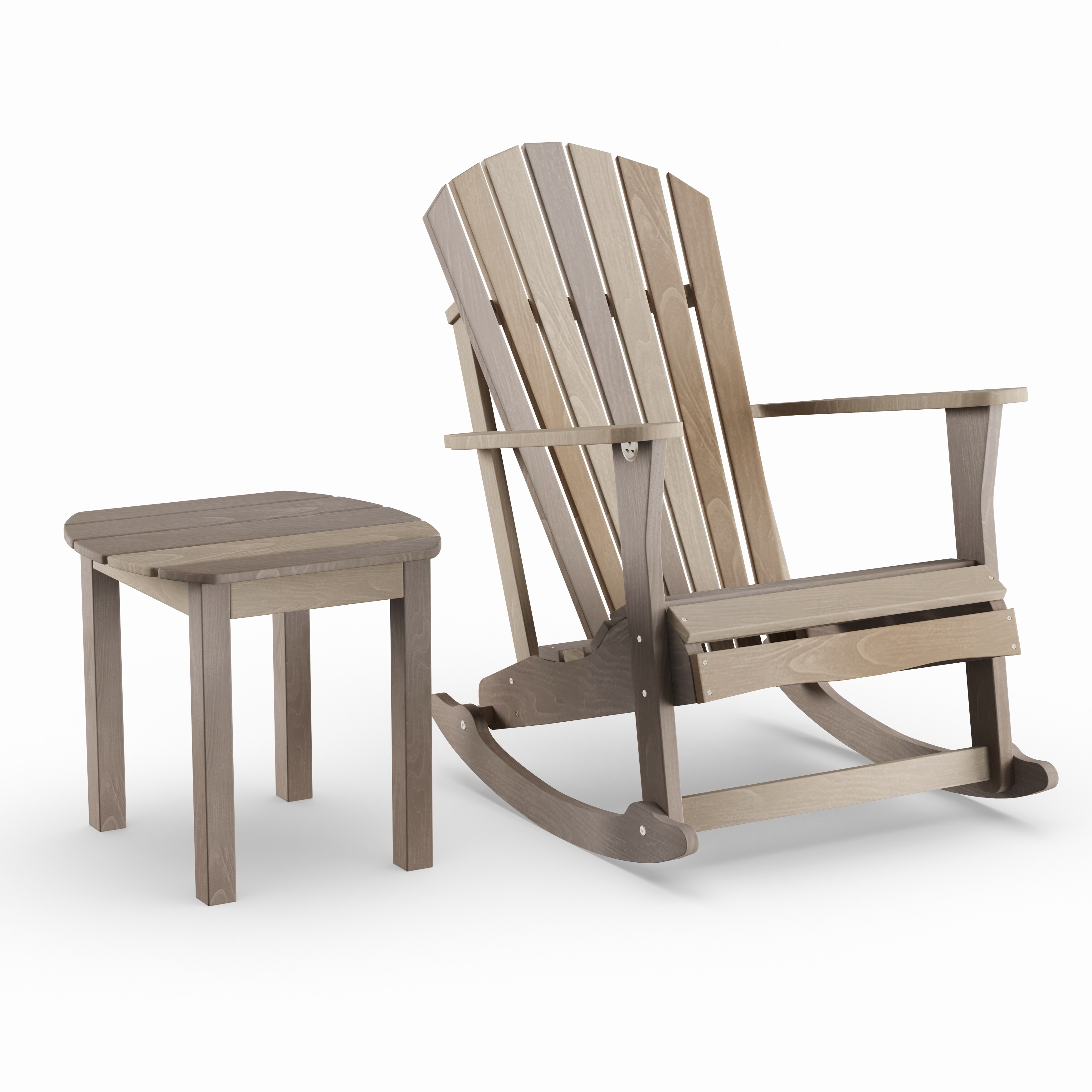 Shop Del Mar Adirondack Unfinished Acacia Wood Rocker And Side Table Set By Havenside Home Overstock 20931269