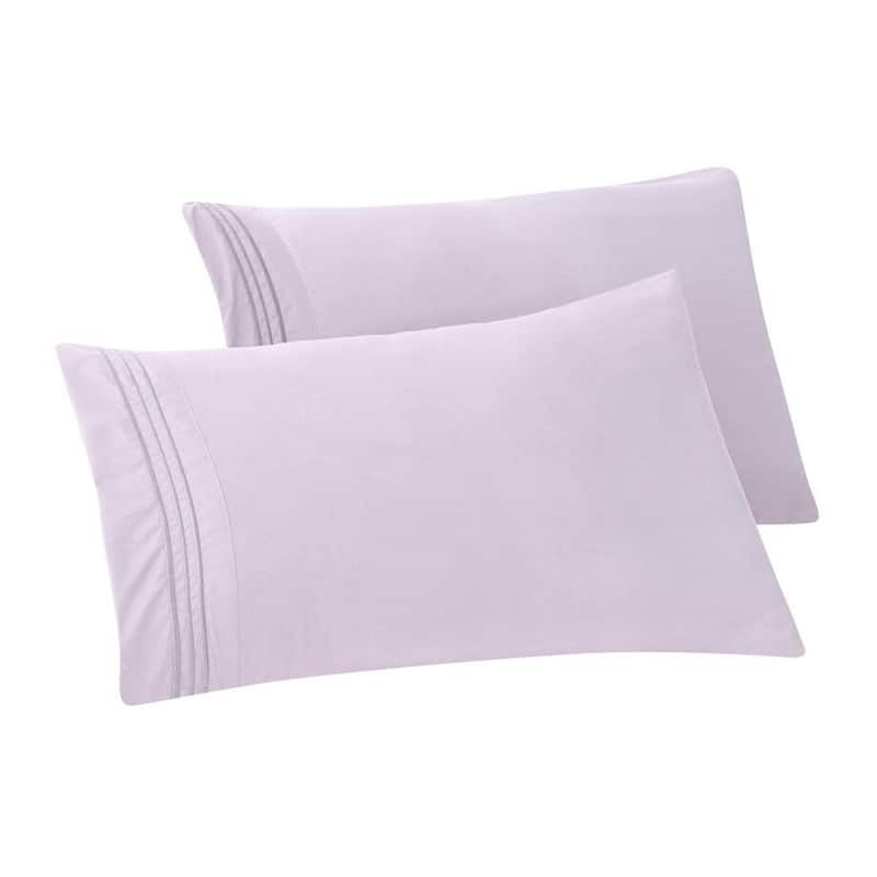 Porch & Den Briggs Wrinkle and Fade Resistant Pillowcases (Set of 2) - Standard - Lilac