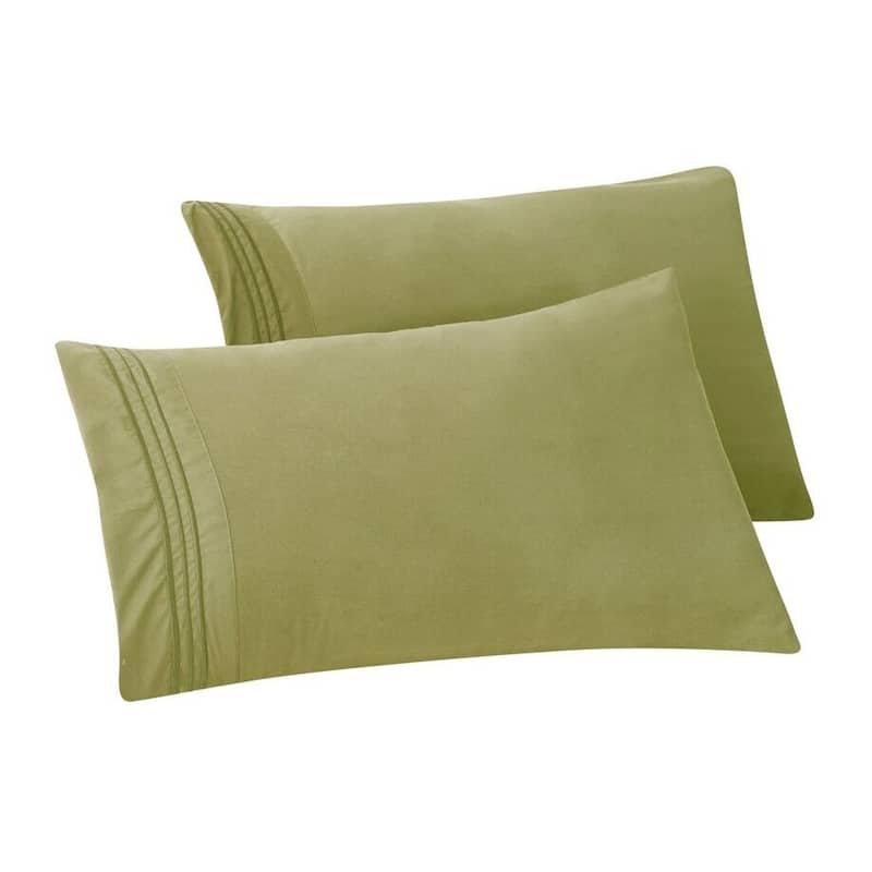 Porch & Den Briggs Wrinkle and Fade Resistant Pillowcases (Set of 2) - Standard - Sage