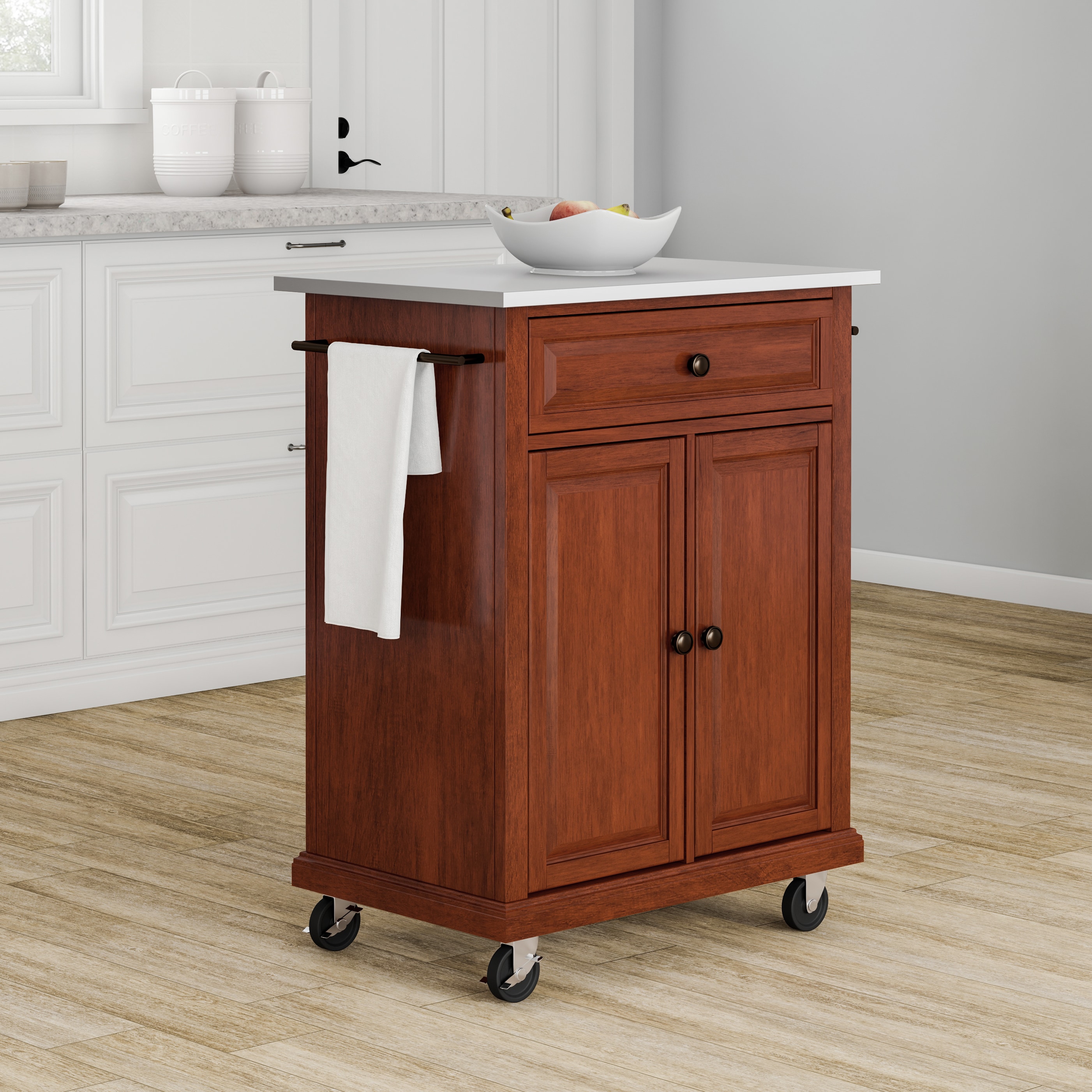 Copper Grove Kawartha Cherry Portable Kitchen Island ...