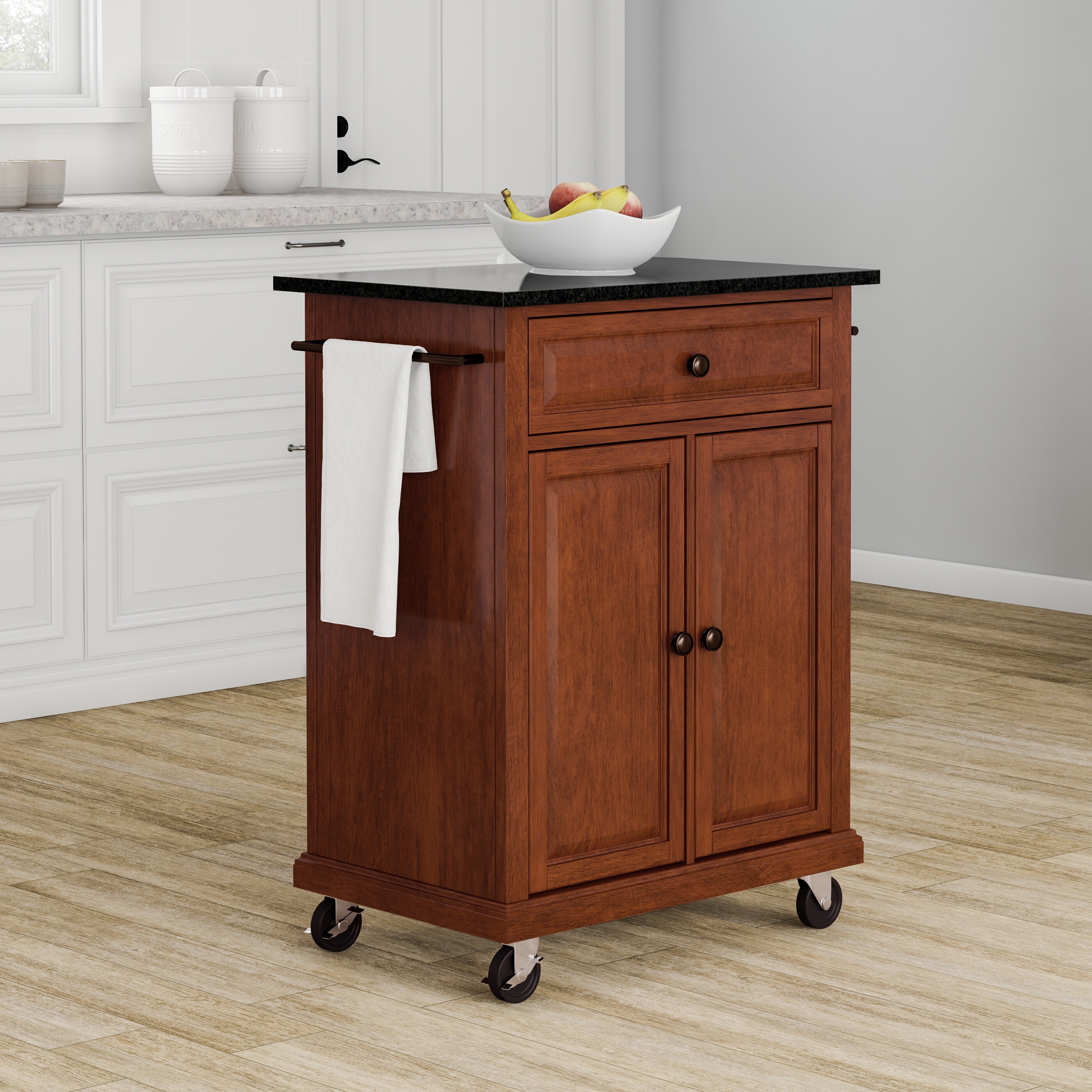 Shop Copper Grove Kawartha Solid Black Granite Top Portable