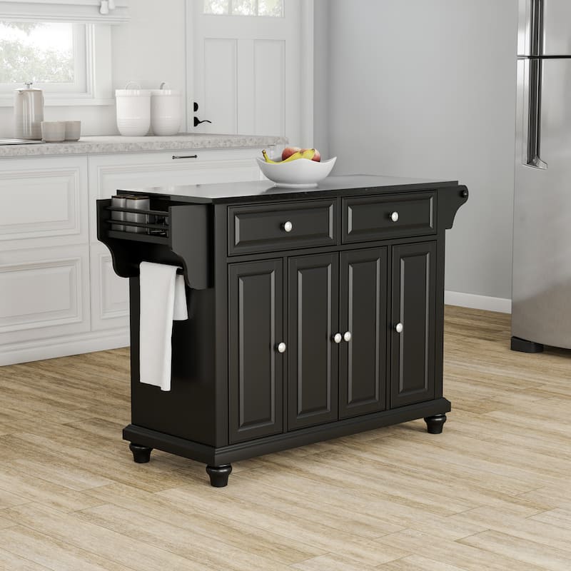 Crosley Cambridge Granite Top Full Size Kitchen Island/Cart - 18"d x 51.5"w x 36"h