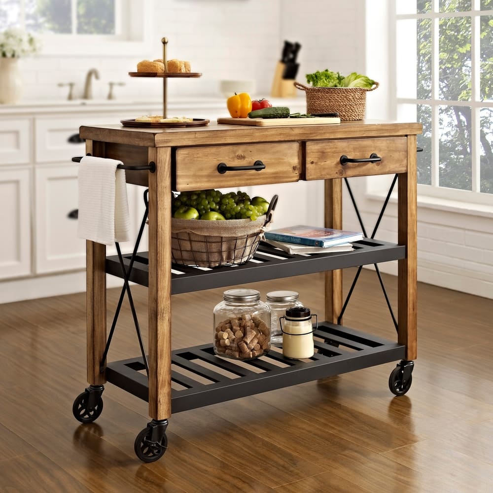 Crosley Roots Kitchen Cart - 42"W x 18"D x 36.75"H