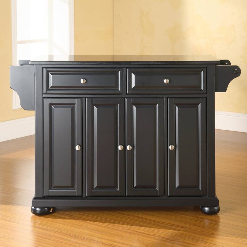 Crosley Alexandria Granite Top Full Size Kitchen Island/Cart - 18"d x 51.5"w x 34"h