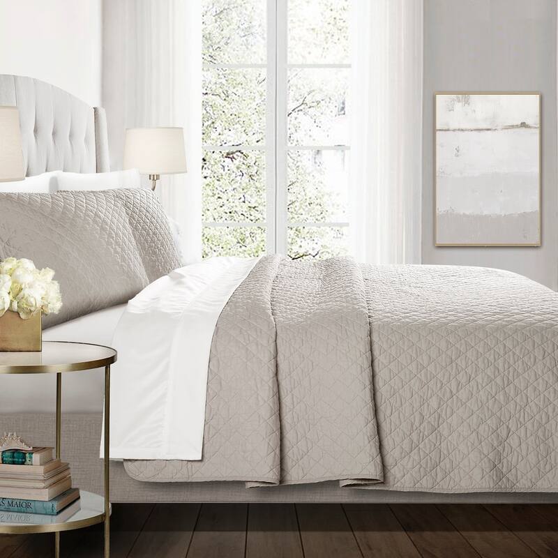 Copper Grove Balm Diamond Oversized Cotton 3-piece Quilt Set