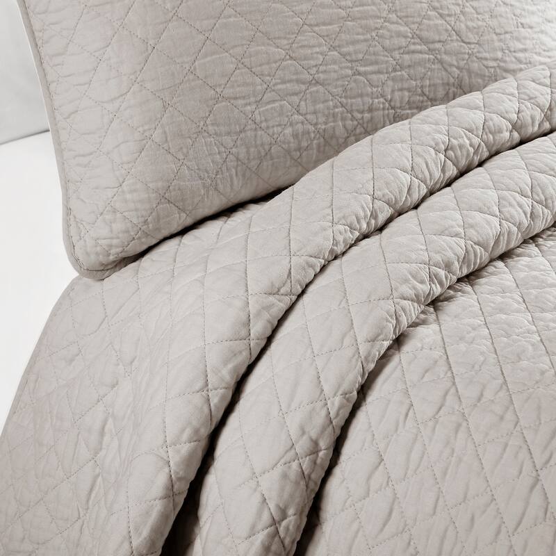Copper Grove Balm Diamond Oversized Cotton 3-piece Quilt Set