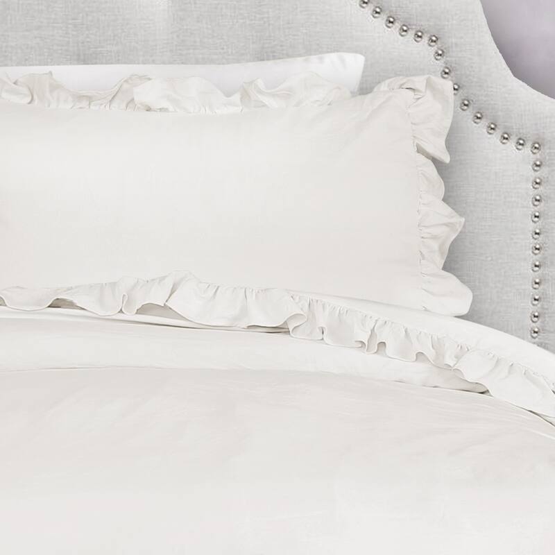 Lush Decor Reyna Ruffled Shabby-chic Comforter Set
