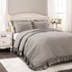 preview thumbnail 3 of 92, Lush Decor Reyna Ruffled Shabby-chic Comforter Set Grey - Full - Queen