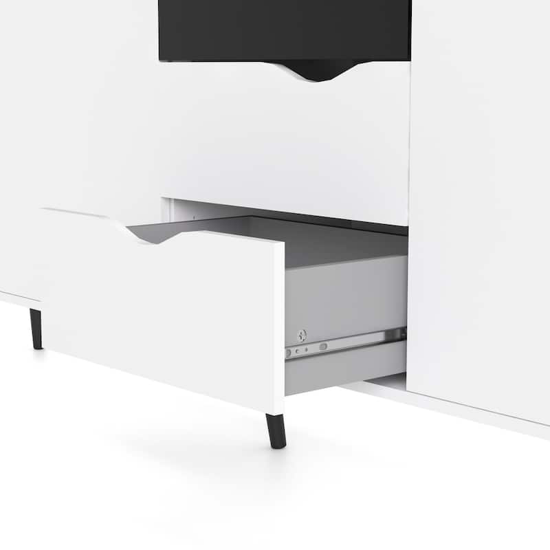 Carson Carrington Kristiansund White and Oak 3-drawer 3-door Sideboard