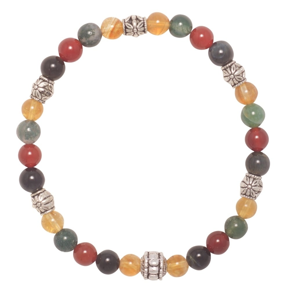 and Citrine Carnelian Handmade Attract Abundance Intention Bracelet with Hawks Eye