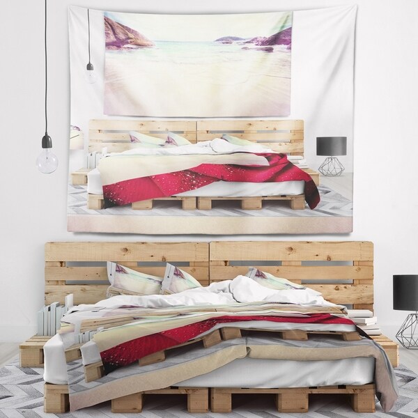 Designart 'Vintage Style Seashore Thailand' Seascape Wall Tapestry