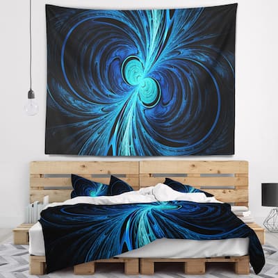 Designart 'Blue Fractal' Abstract Wall Tapestry