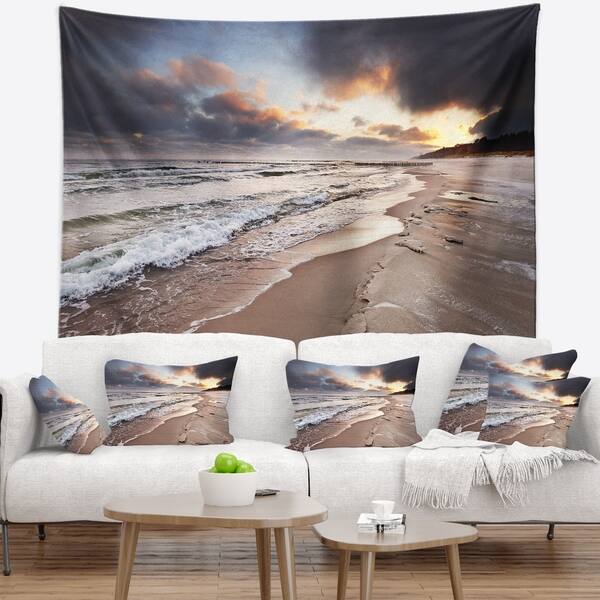 Sunrise Sea Waves Beach Door Mat Tropical Ocean Hawaii Nature Scenery  Modern Home Kitchen Bedroom Bathroom