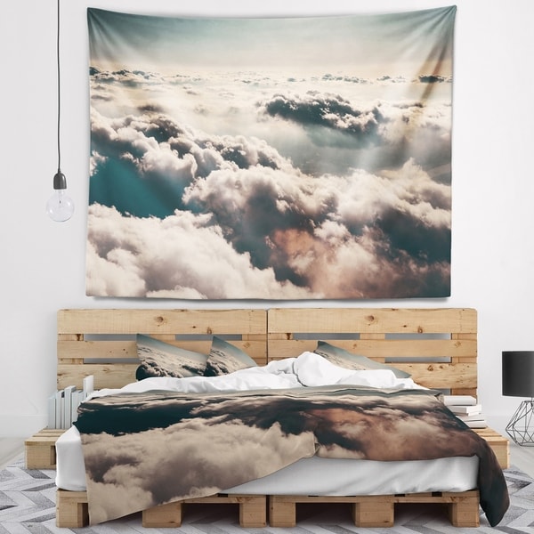 Designart 'Sky above Dark Heavy Clouds' Contemporary Landscape Wall Tapestry
