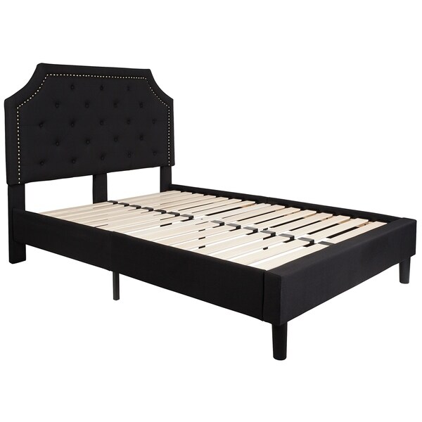 Black tufted deals twin bed