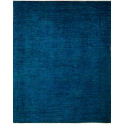 Contemporary Colorful One-of-a-Kind Hand-Knotted Area Rug - 8 x 10