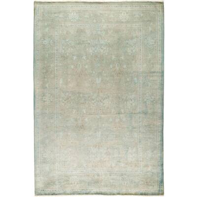 Contemporary Colorful One-of-a-Kind Hand-Knotted Area Rug - 6 x 9