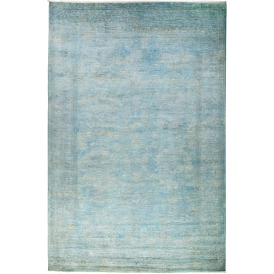 Vibrance Overdyed Blue Area Rug - 9'1" x 12'5"/Surplus