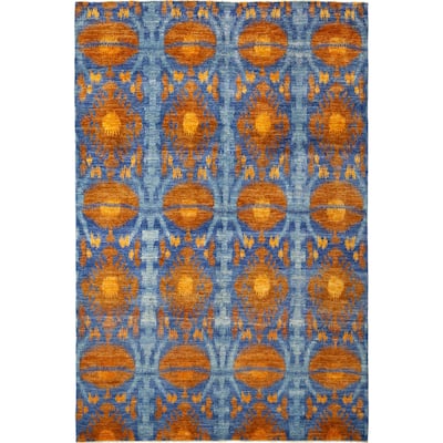 Ikat Orange Area Rug - 10' x 14'8"