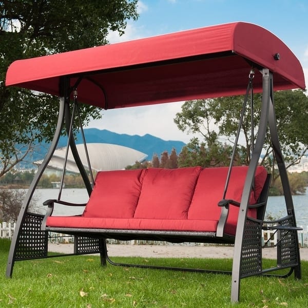 Outdoor Swing Chair Seats 3 Porch Patio Glider Outdoor Swing Chair Seats 3 Porch Patio Glider