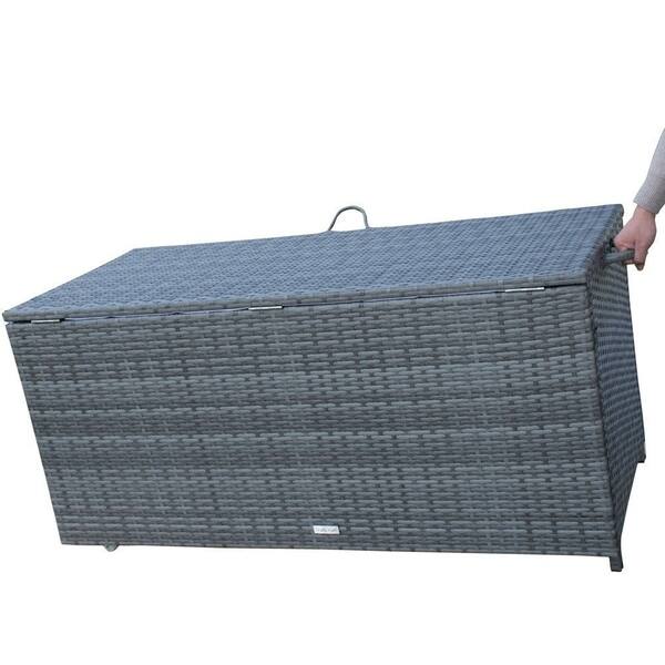 Shop Havenside Home Cheticamp Grey Pe Wicker Outdoor Storage Bin