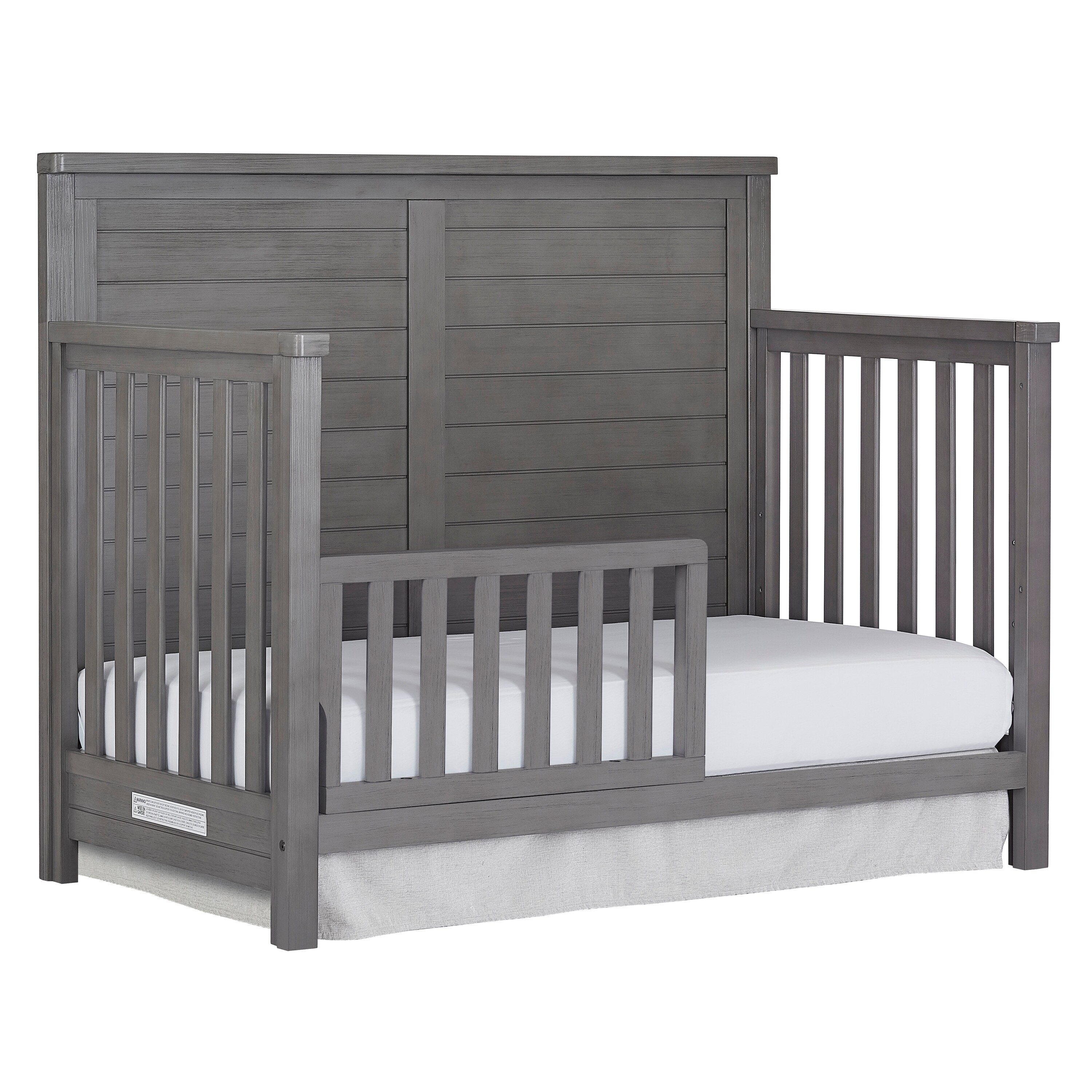 Evolur Belmar Flat in Convertible Crib, Rustic Grey Bed Bath