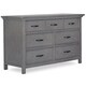 preview thumbnail 1 of 1, Evolur Belmar Double Dresser, Rustic Grey