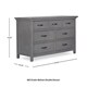 preview thumbnail 3 of 1, Evolur Belmar Double Dresser, Rustic Grey