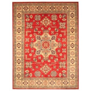 Handmade One-of-a-Kind Kazak Wool Rug (Afghanistan) - 9'2 x 11'8 - Bed ...