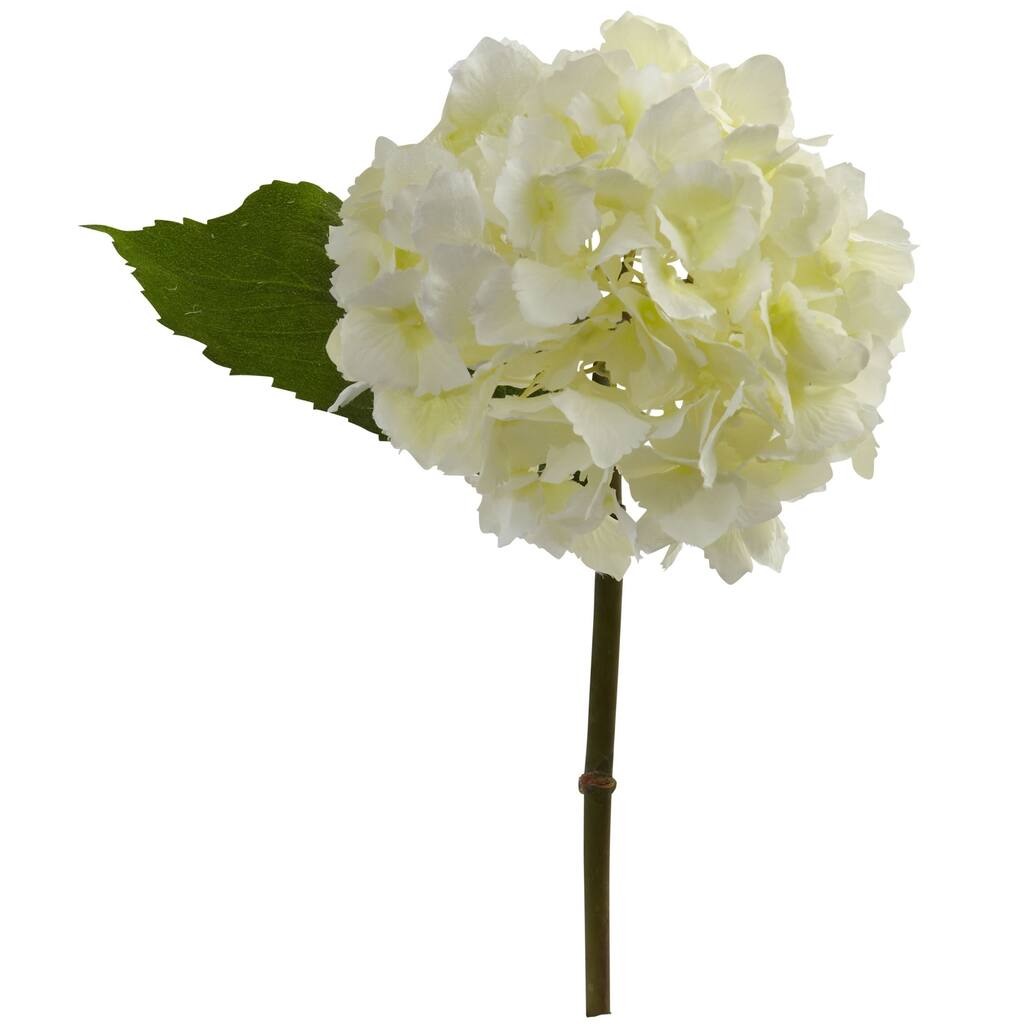 12" Hydrangea Artificial Flower (Set of 12) - h: 12 in. w: 8 in. d: 6.5 in