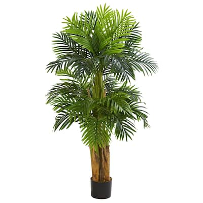 5' Triple Areca Palm Artificial Tree - h: 5 ft. w: 14 in. d: 14 in