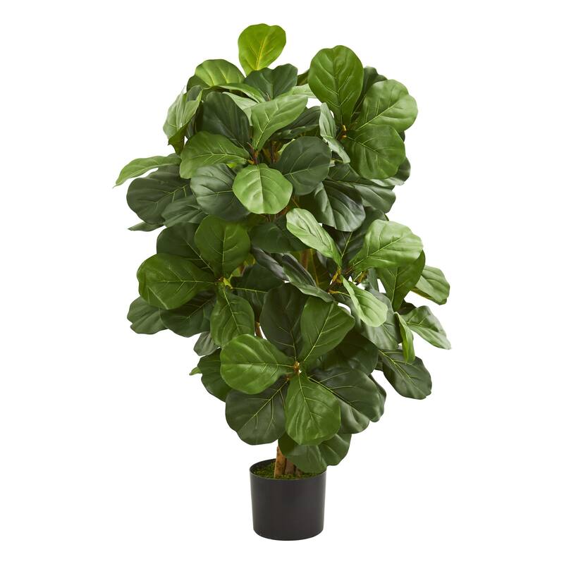 3.5' Fiddle Leaf Artificial Tree - h: 3.5 ft. w: 26 in. d: 24 in