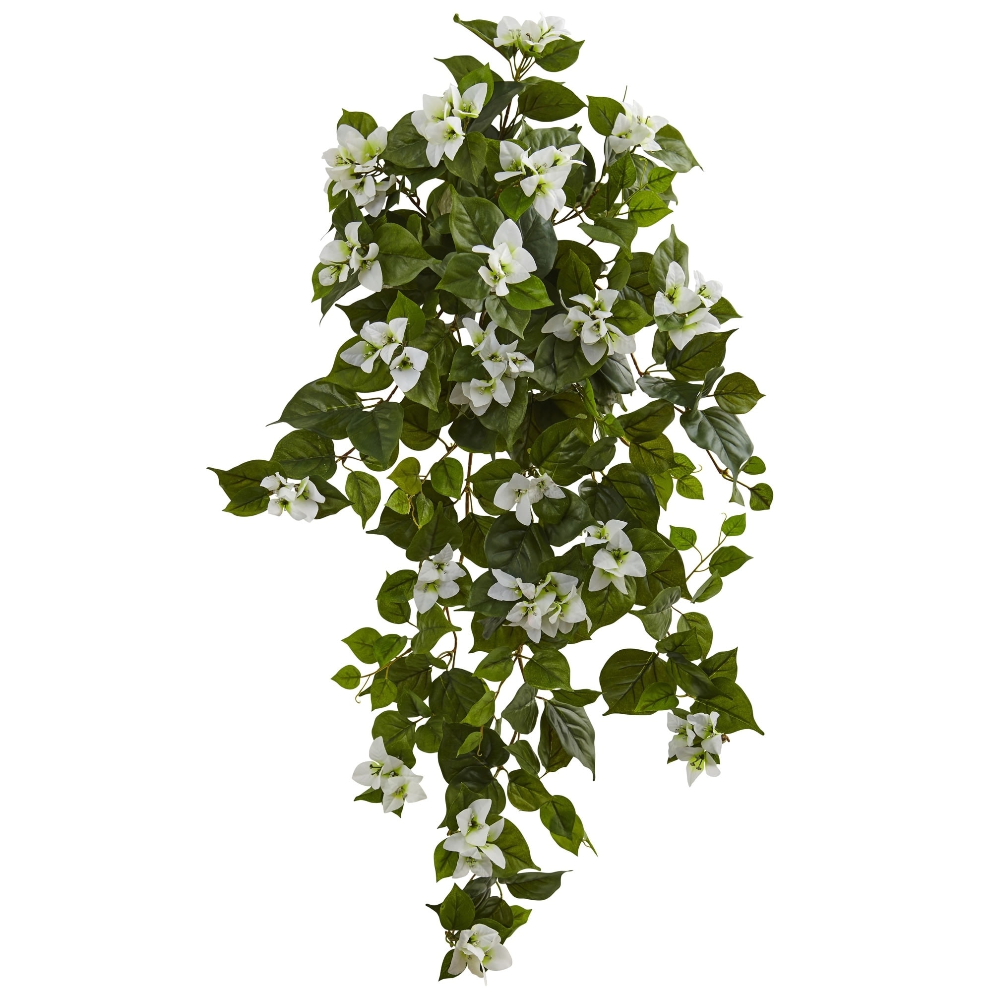 37" Bougainvillea Hanging Artificial Plant (Set of 2) - h: 37 in. w: 22 in. d: 19 in