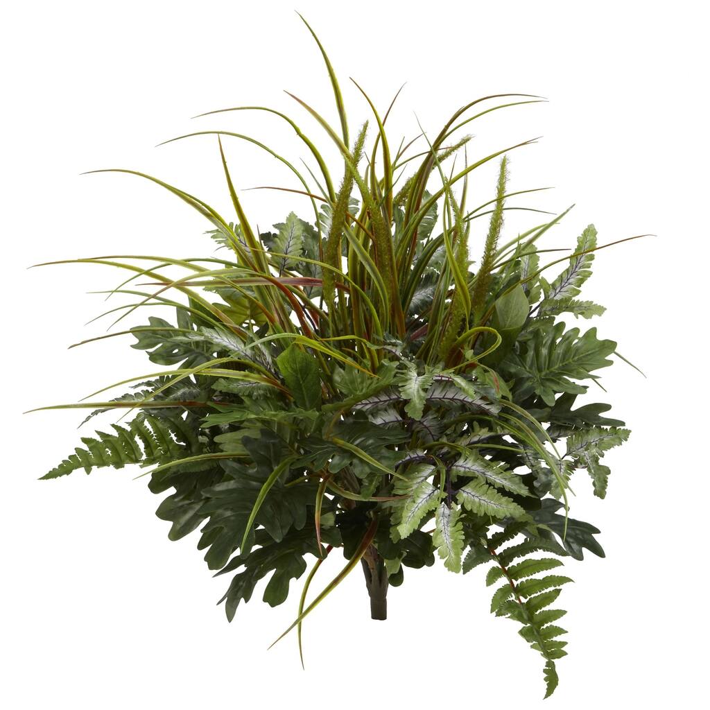 28" Mix Greens Artificial Plant (Set of 2) - h: 28 in. w: 27 in. d: 24 in