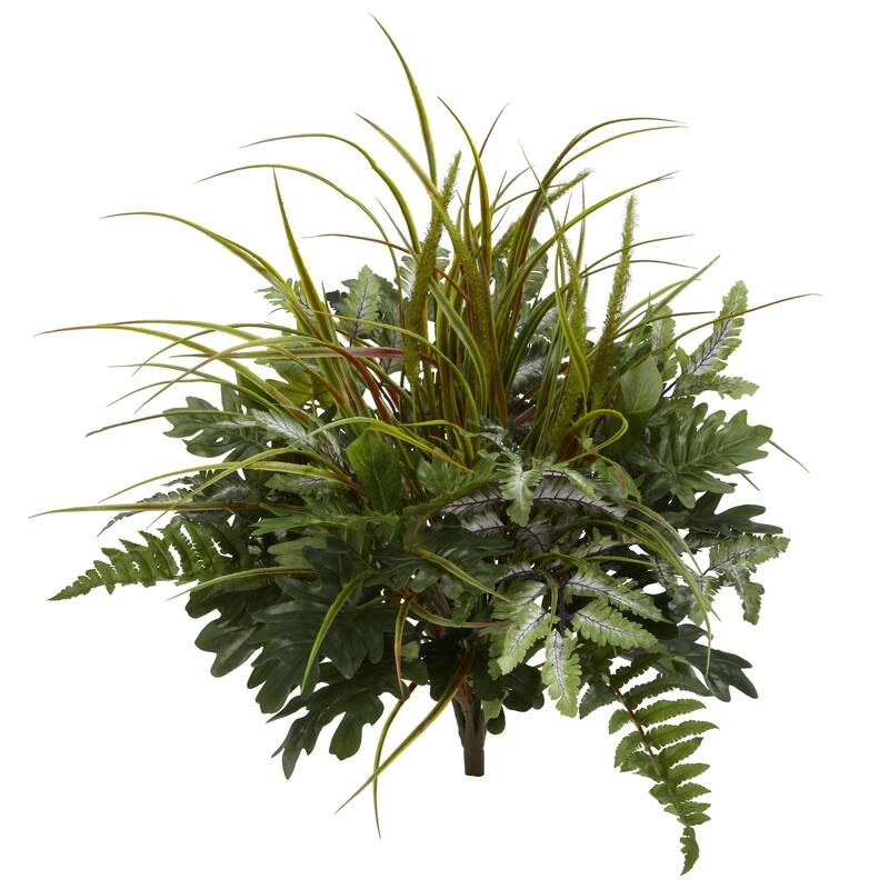 28" Mix Greens Artificial Plant (Set of 2) - h: 28 in. w: 27 in. d: 24 in