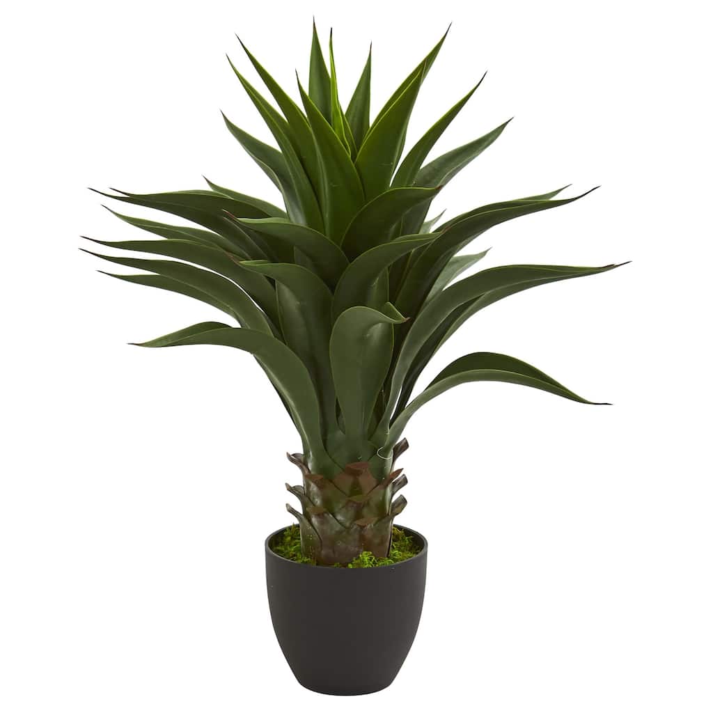 28" Agave Artificial Plant - h: 28 in. w: 20 in. d: 20 in