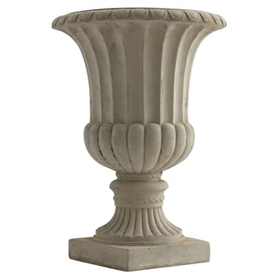 20.25" Large Sand Colored Urn Indoor/Outdoor) - h: 20.25 in. w: 14.5 in. d: 14.5 in