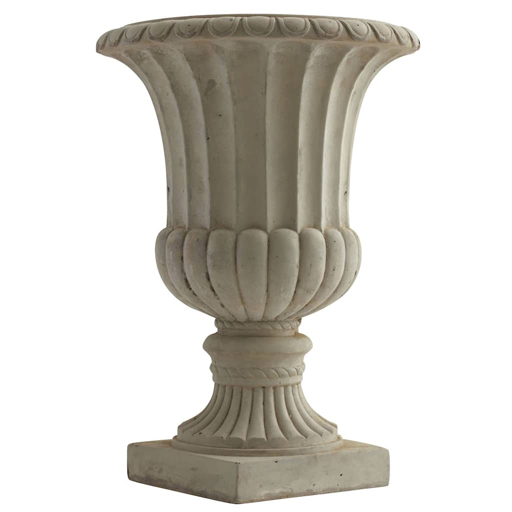 20.25" Large Sand Colored Urn Indoor/Outdoor) - h: 20.25 in. w: 14.5 in. d: 14.5 in