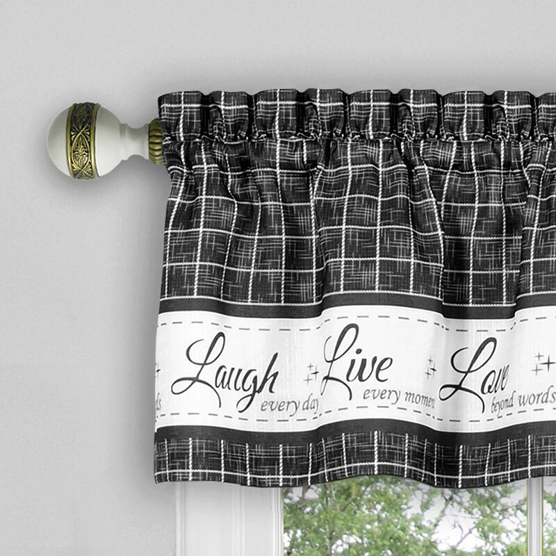 Live, Love, Laugh Window Curtain Valance - 58x14