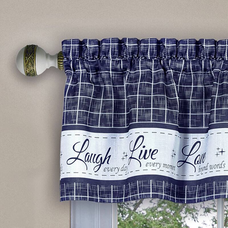 Live, Love, Laugh Window Curtain Valance - 58x14