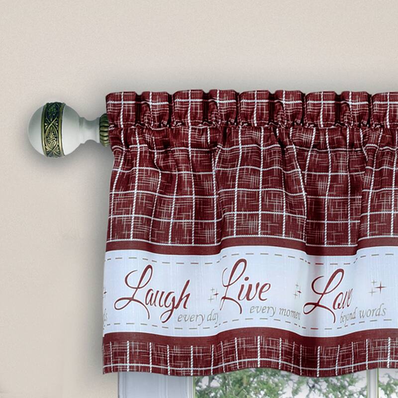 Live, Love, Laugh Window Curtain Valance - 58x14