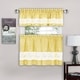preview thumbnail 18 of 17, Live, Love, Laugh Window Curtain Tier Pair and Valance Set 58x24 - Yellow