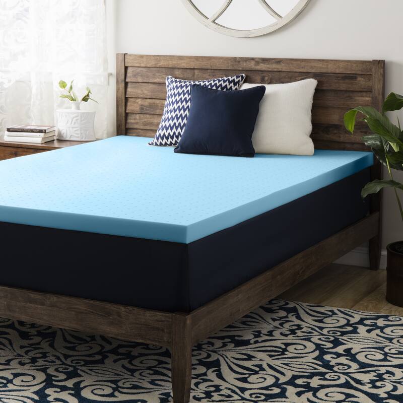 2.5 Inch Gel Memory Foam Mattress Topper - Crown Comfort