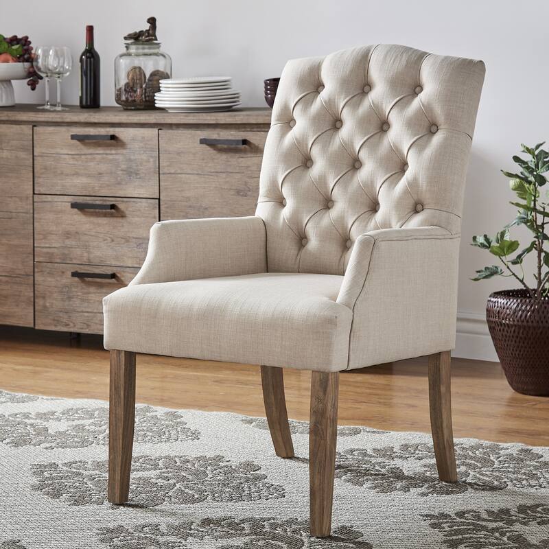 Benchwright Premium Tufted Dining Arm Chair by iNSPIRE Q Artisan