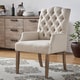 preview thumbnail 6 of 44, Benchwright Premium Tufted Dining Arm Chair by iNSPIRE Q Artisan
