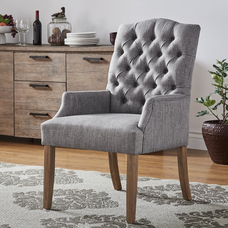 Benchwright Premium Tufted Dining Arm Chair by iNSPIRE Q Artisan