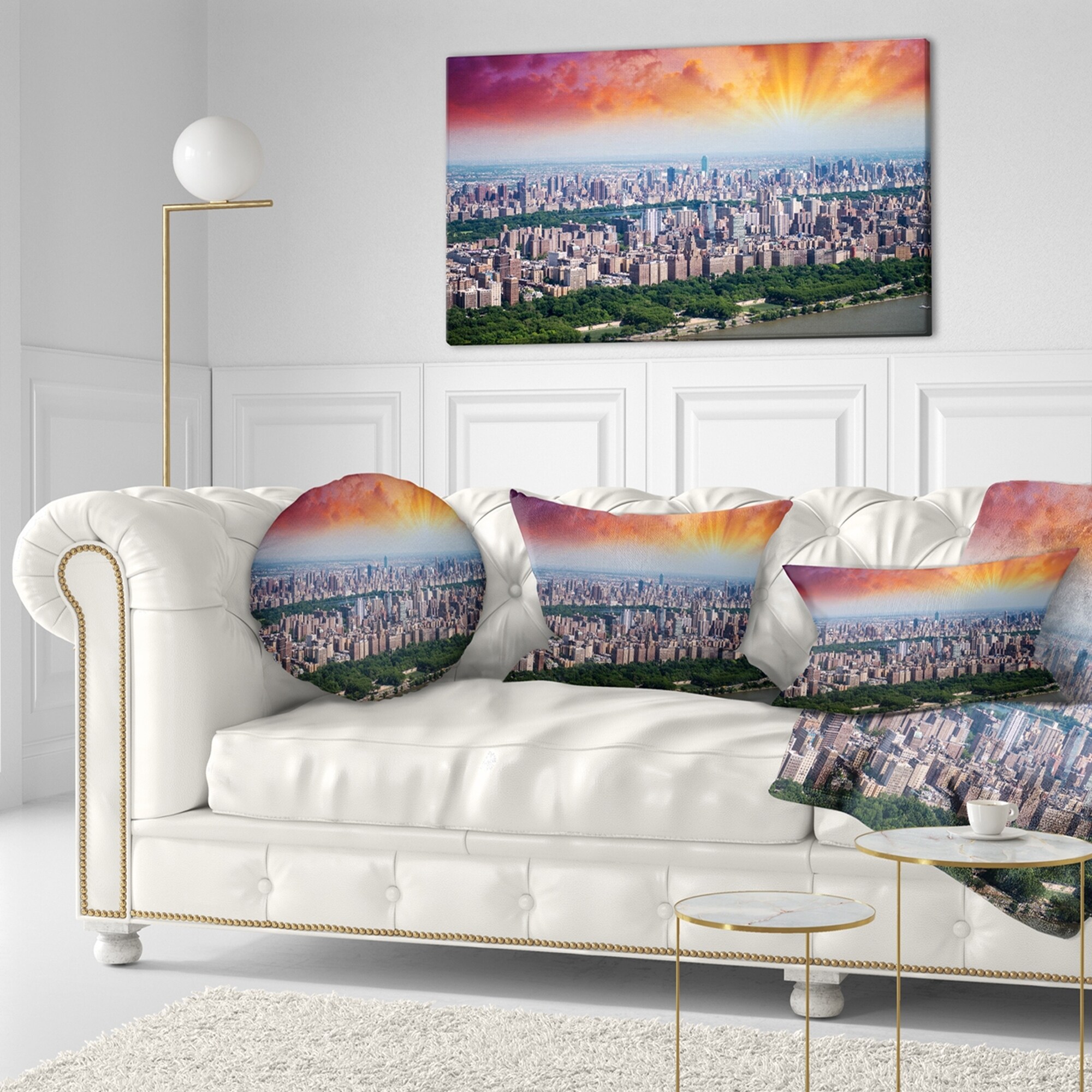 Designart 'New York Beautiful Manhattan Skyline' Cityscape