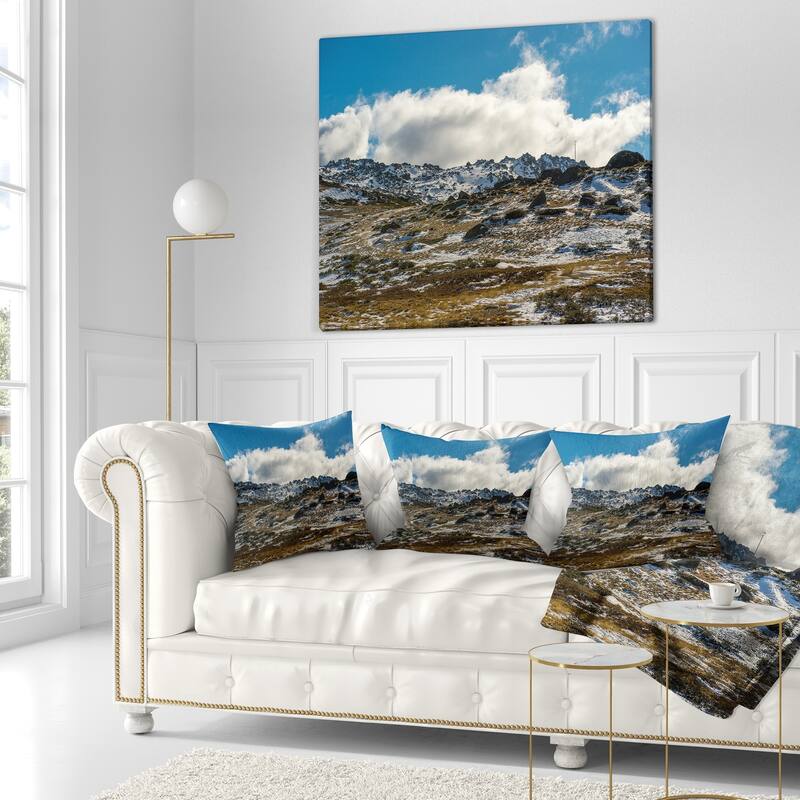 Designart 'Wide View of Kosciuszko National Park' Seashore Throw Pillow