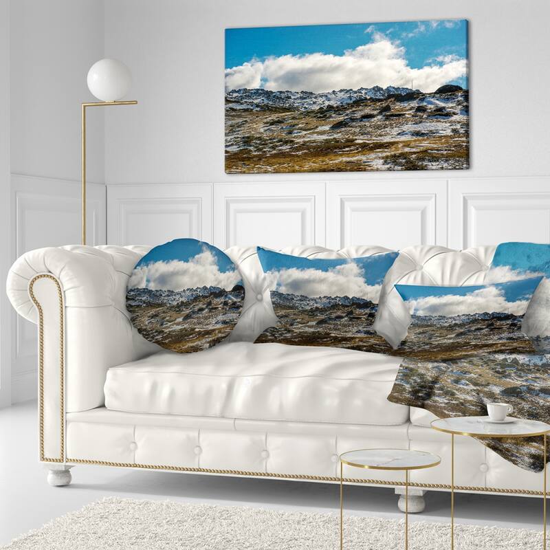 Designart 'Wide View of Kosciuszko National Park' Seashore Throw Pillow